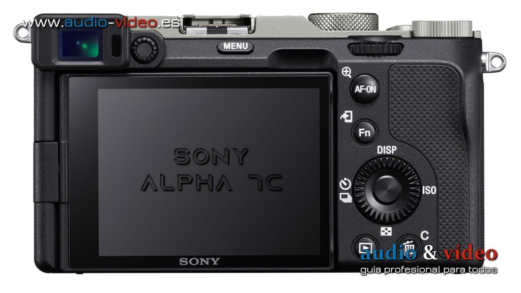 Sony Alpha 7C parte trasera functiones