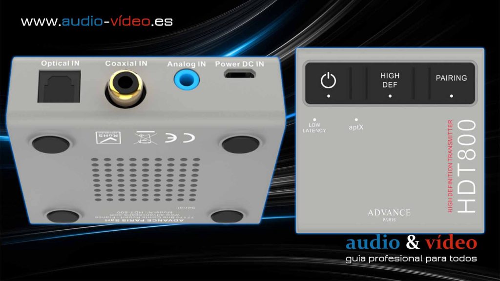 Advance Paris HDT-800 : aptXHD  Bluetooth transmisor - frente