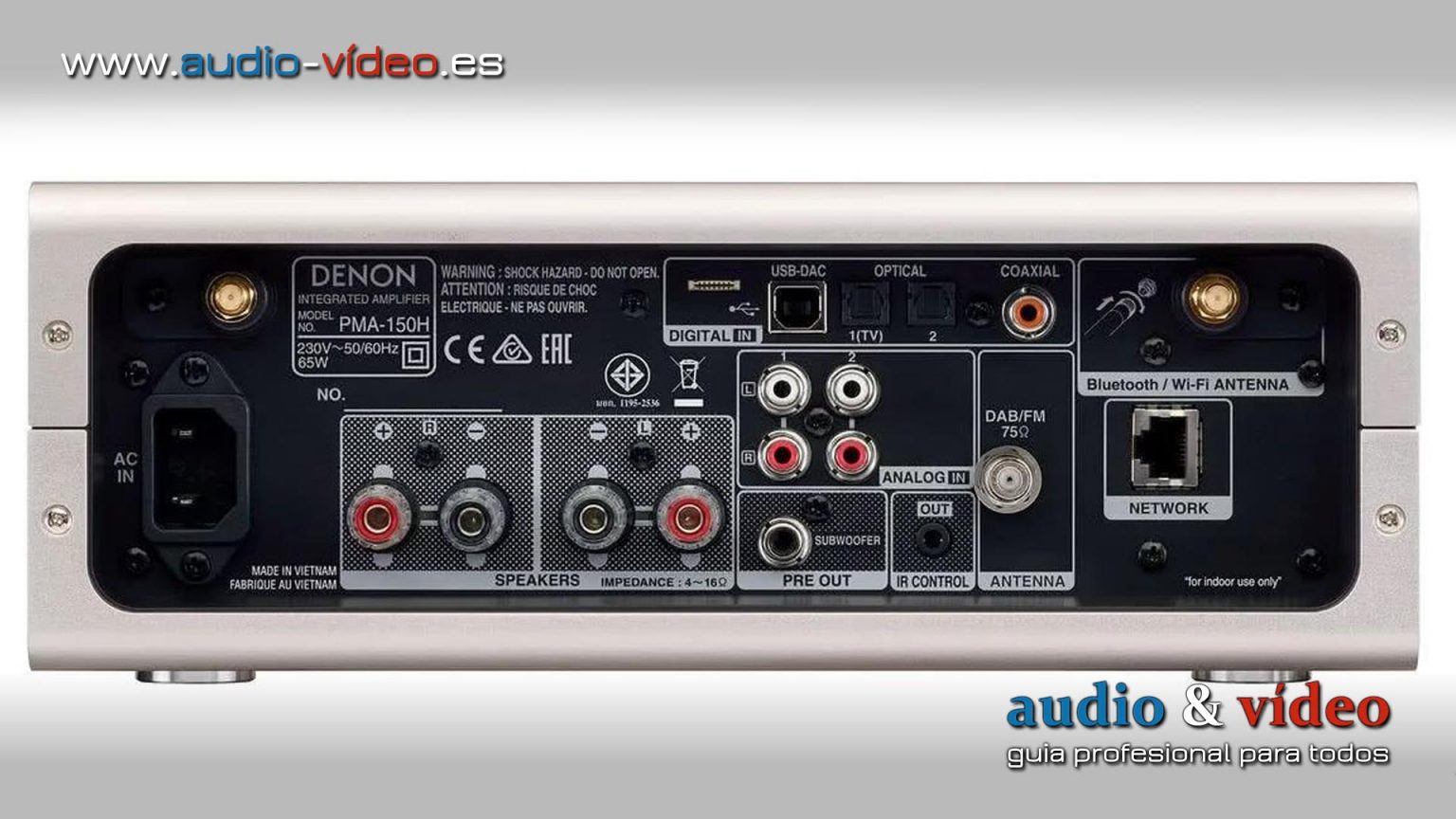 Denon PMA150H amplificador con HEOS, WiFi, Bluetooth, Apple Airplay 2, Spotify Connect