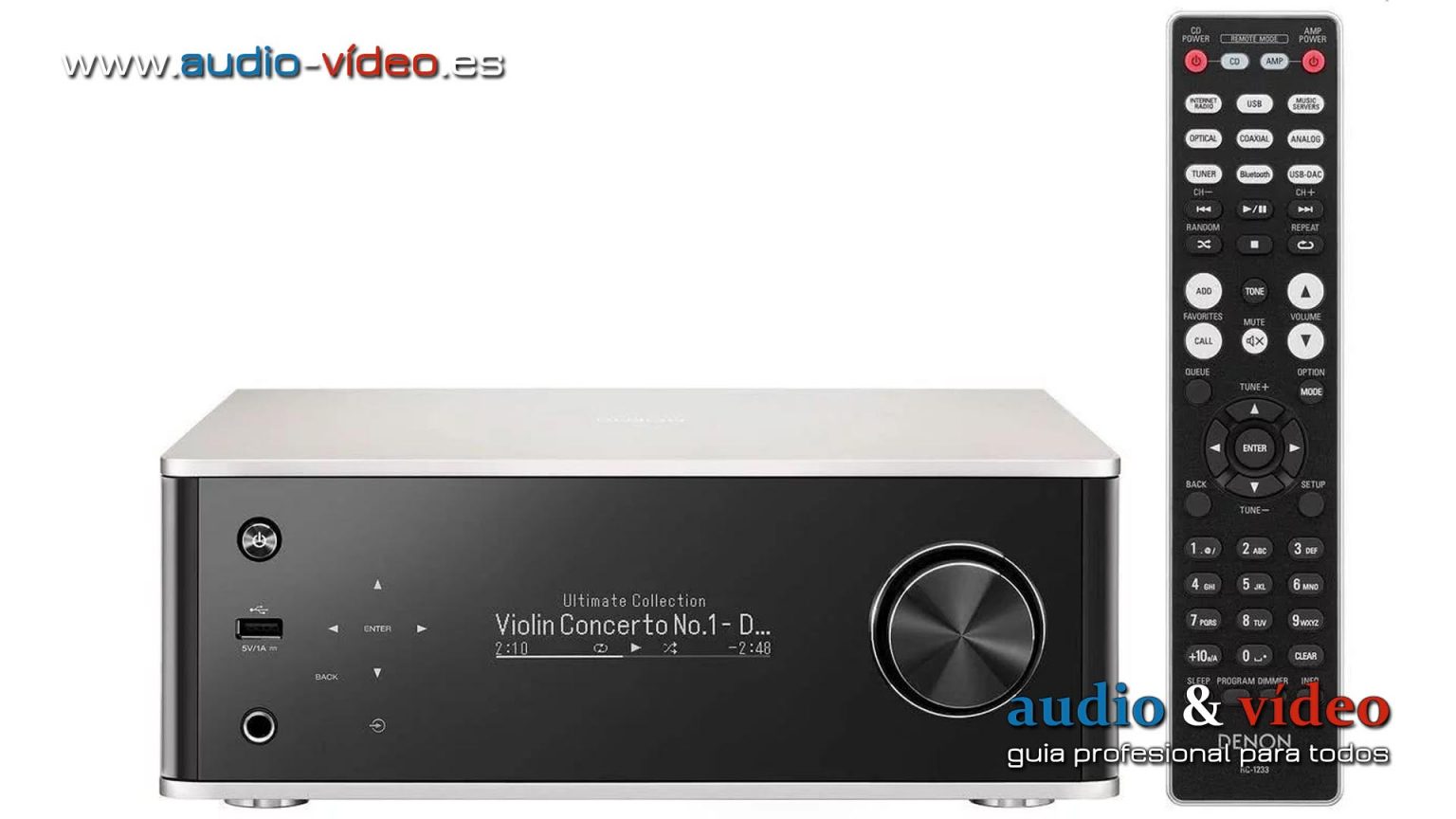 Denon PMA150H amplificador con HEOS, WiFi, Bluetooth, Apple Airplay 2, Spotify Connect