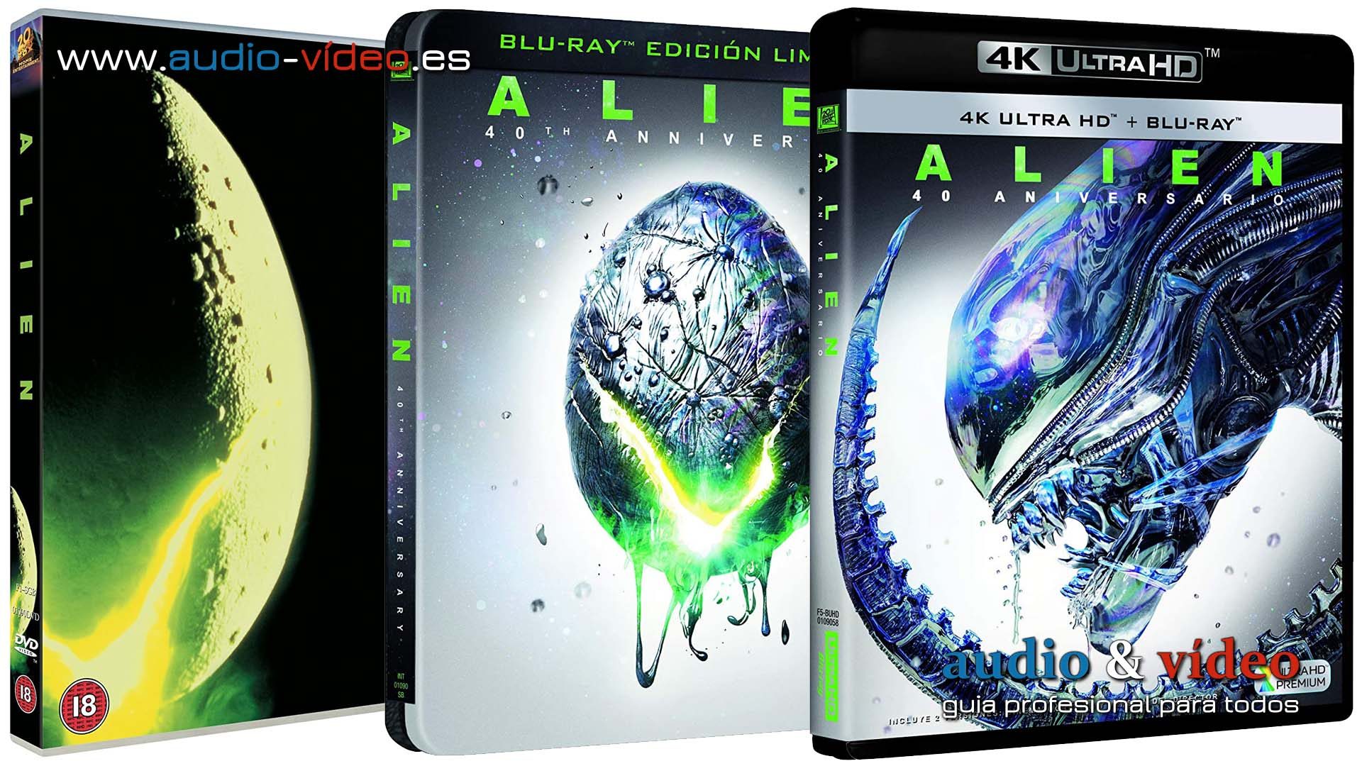 Alien 1 – 40th anniversary – 4K, UHD, BluRay y DVD