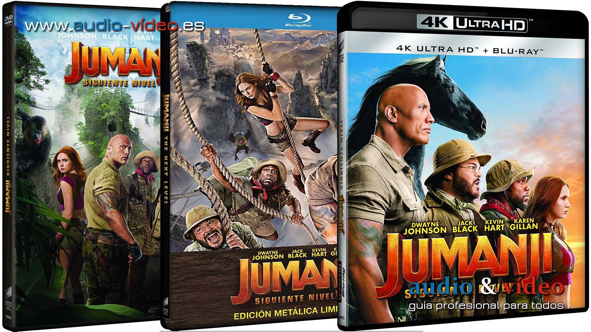 Jumanji: El Siguiente Nivel – 4K,UHD, BluRay y DVD