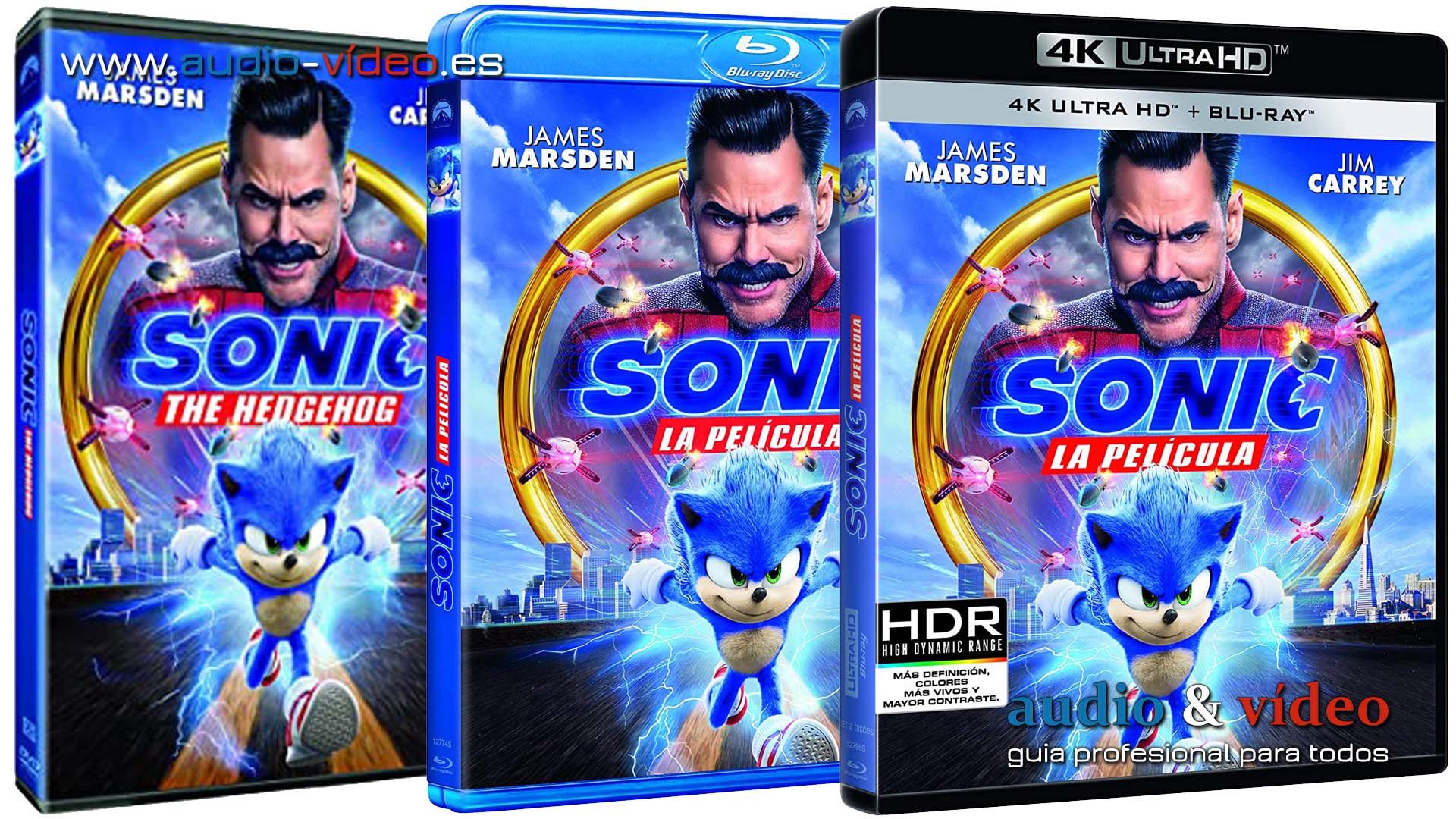 Sonic: La Película – 4K, UHD, BluRay, DVD