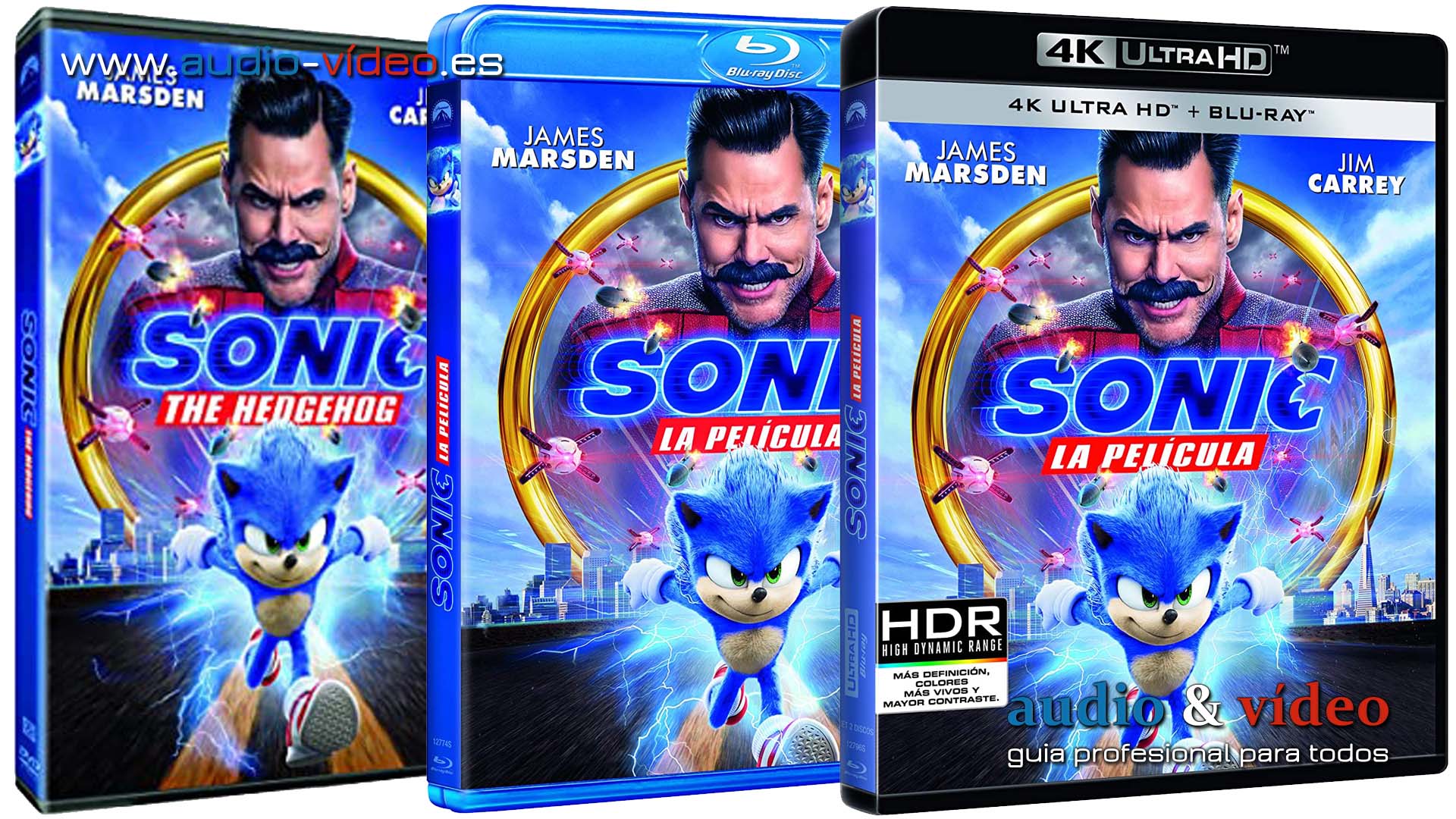 Sonic, la película - Ediciones DVD y Blu-Ray