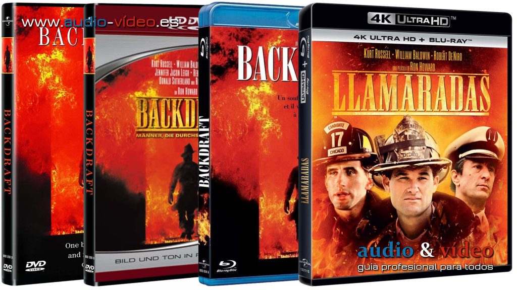 Llamaradas Backdraft edición 4k UHD BluRay HD-DVD DVD