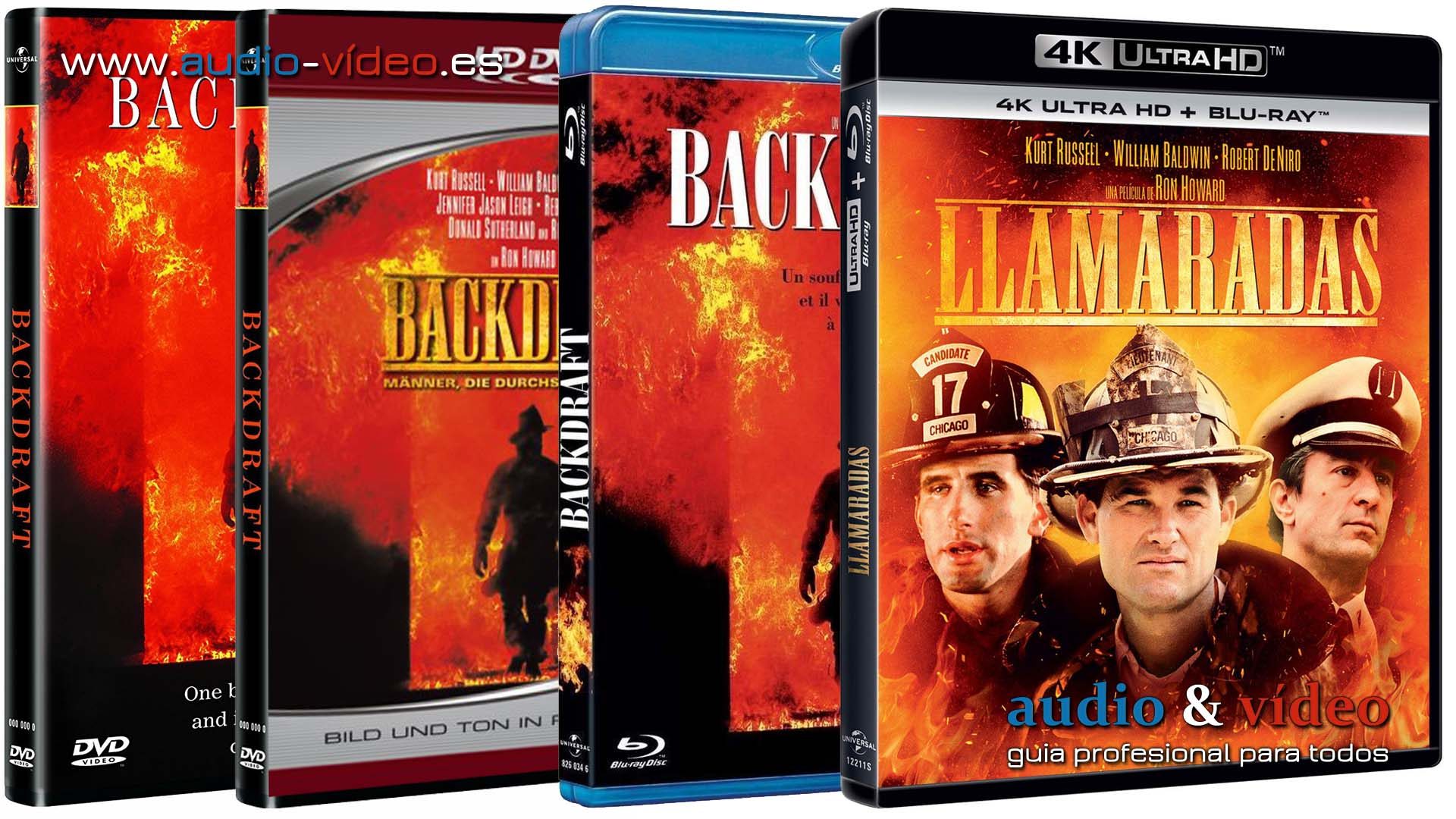 Llamaradas / Backdraft – 4K, UHD, BluRay HD DVD y DVD