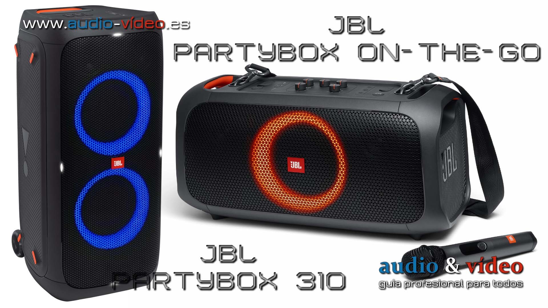 Altavoces boombox – JBL PartyBox On-The-Go y PartyBox 310