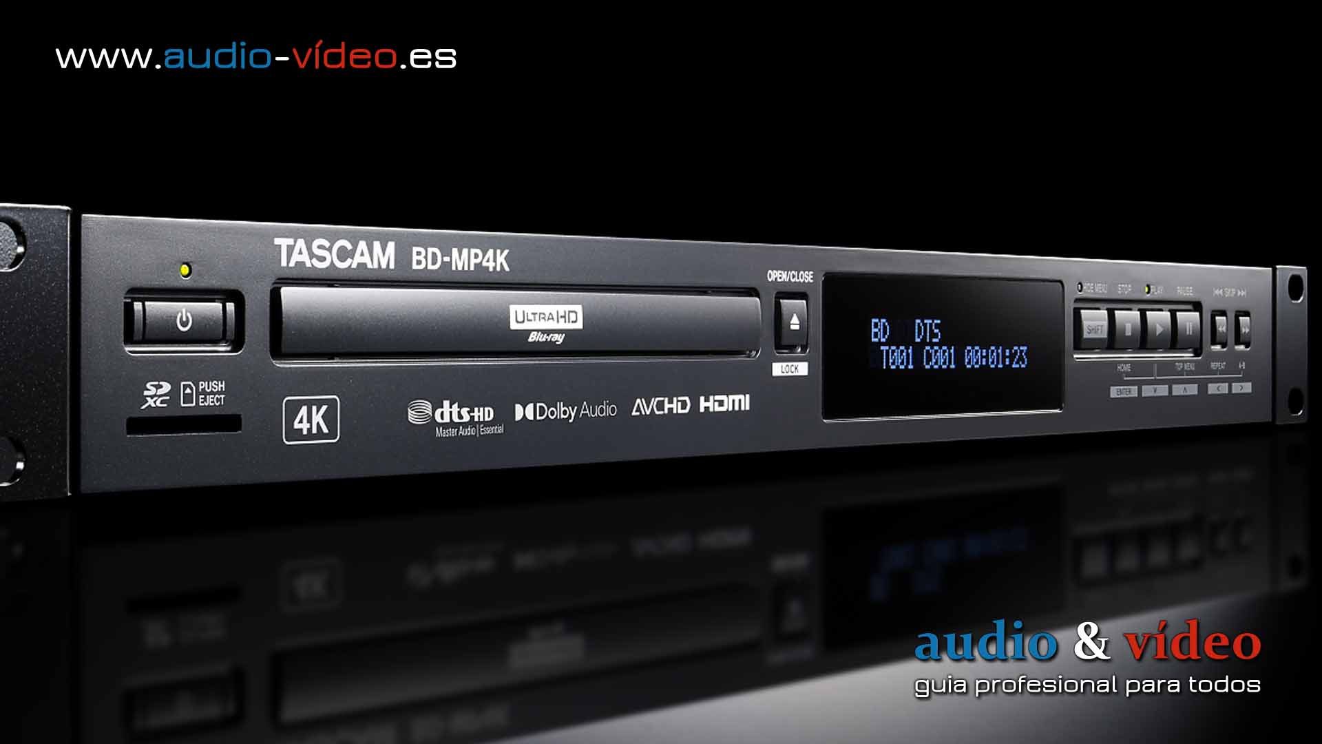 TASCAM BD-MP4K – Reproductor Multimedia para los profesionales