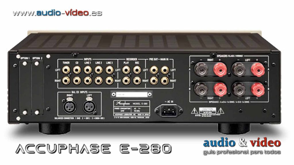 ACCUPHASE E-280 Amplificador Integrado - conectores