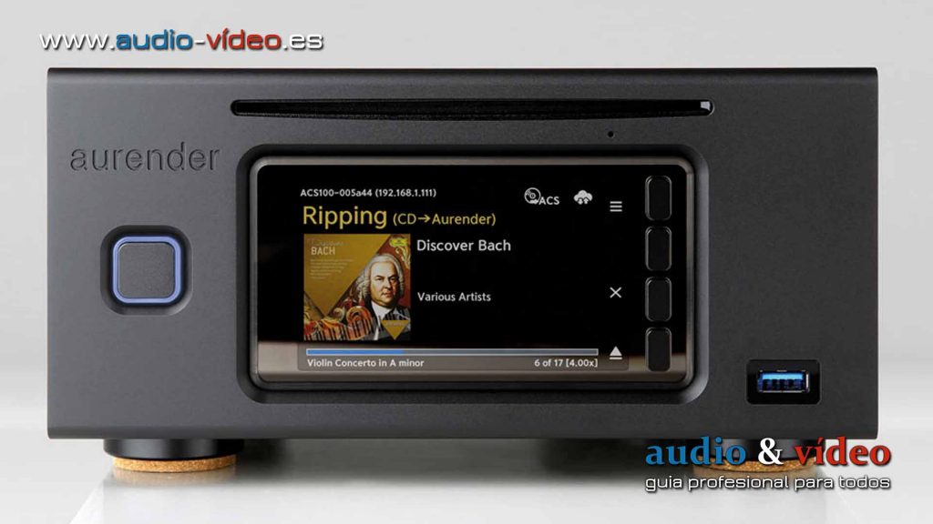 Aurender ACS100 reproductor streamer negro