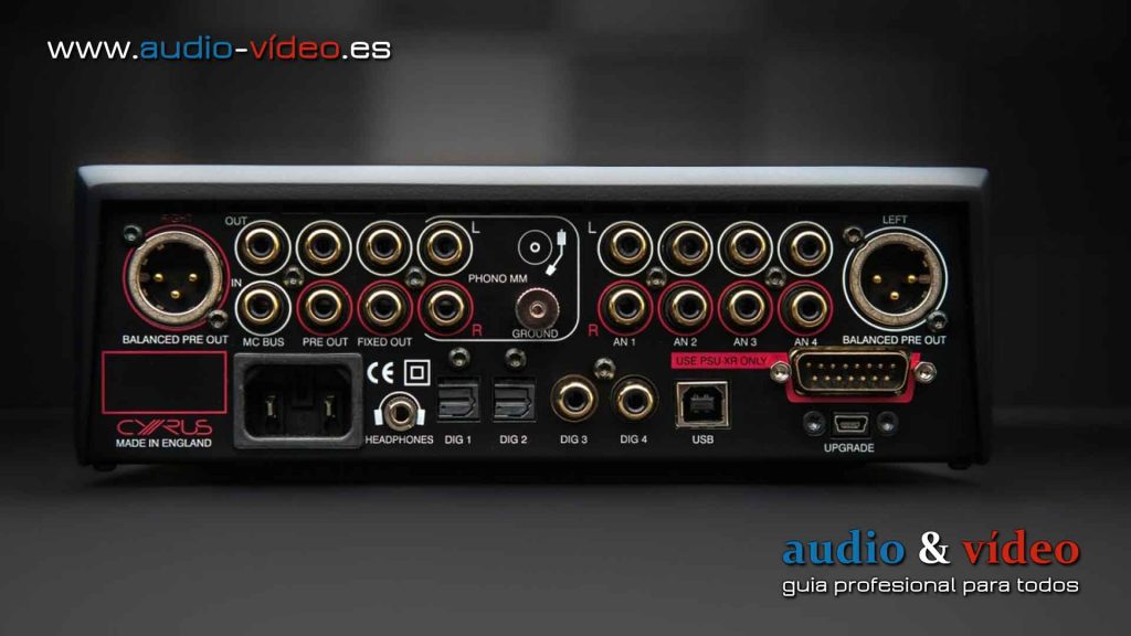 Cyrus Audio Pre-XR Preamplificador conectores