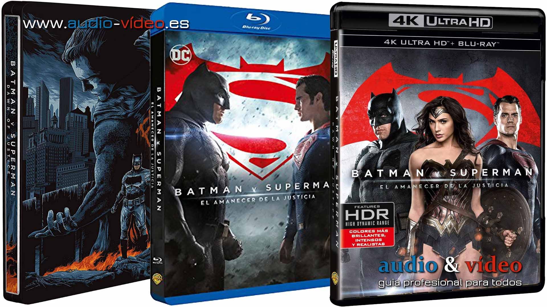 Batman v Superman – (Dawn of Justice) El Origen De La Justicia – 4K, UHD, BluRay, DVD + soundtrack