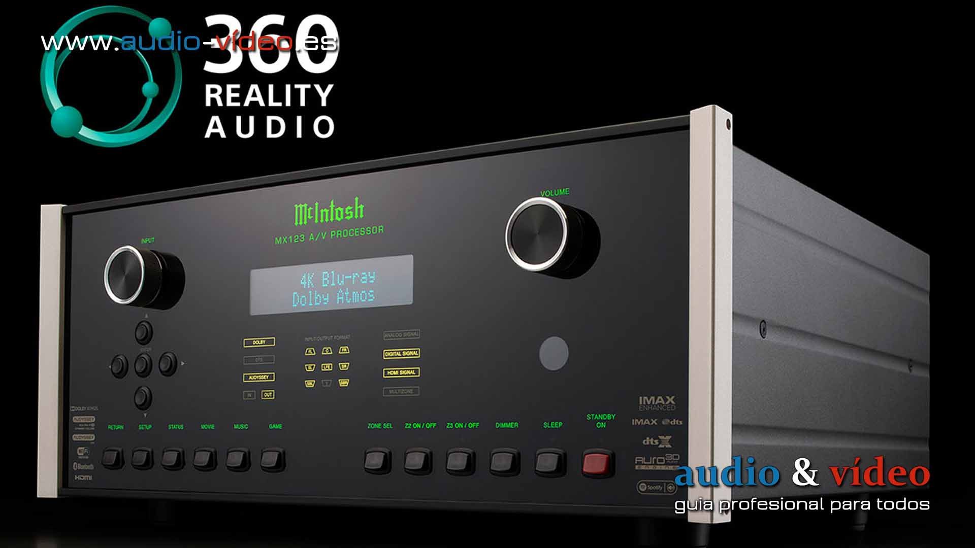 El procesador A/V McIntosh MX123 recibe soporte para el 360 Reality Audio de Sony