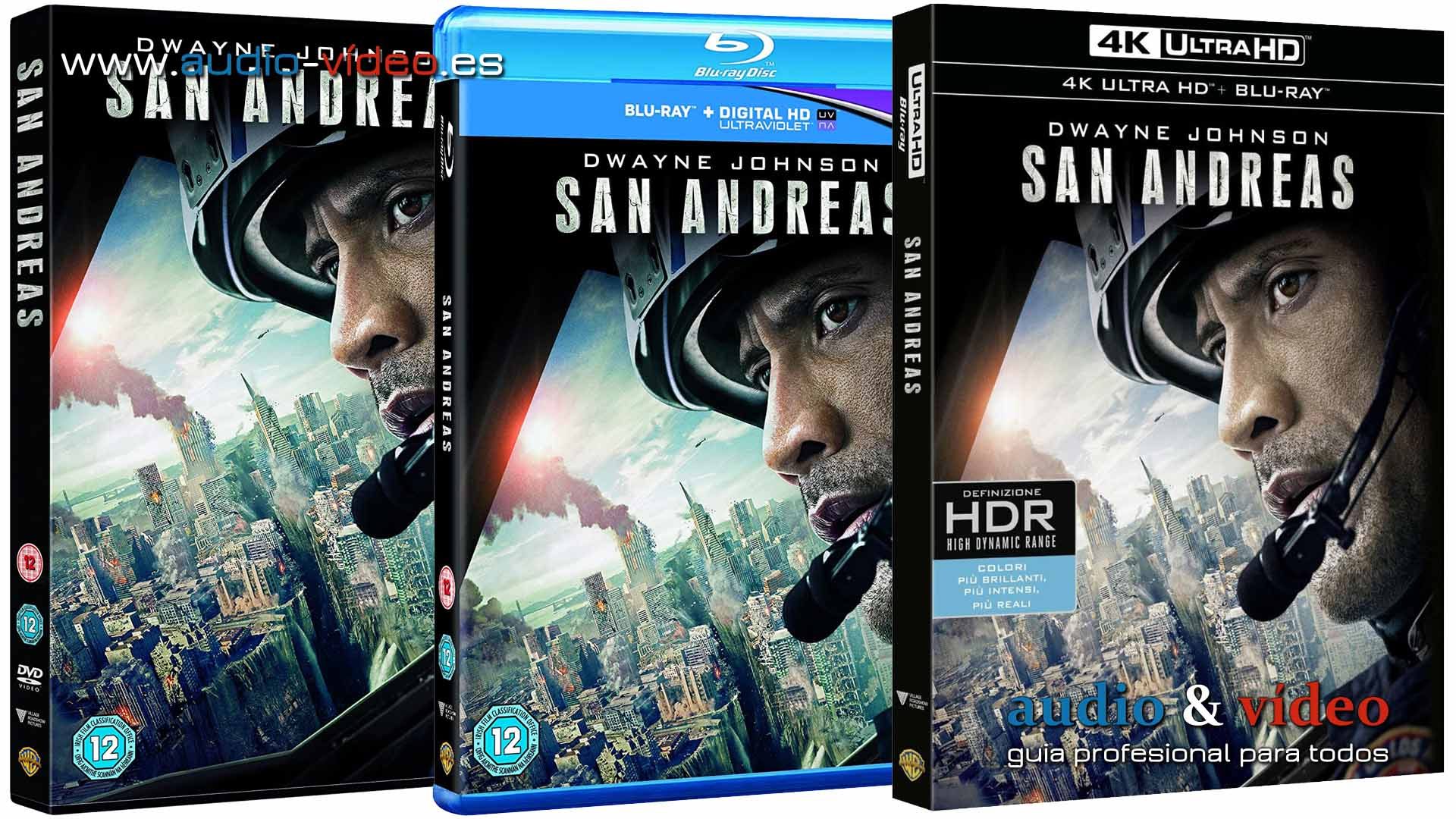 San Andreas – 4K, UHD, BluRay, DVD + soundtrack