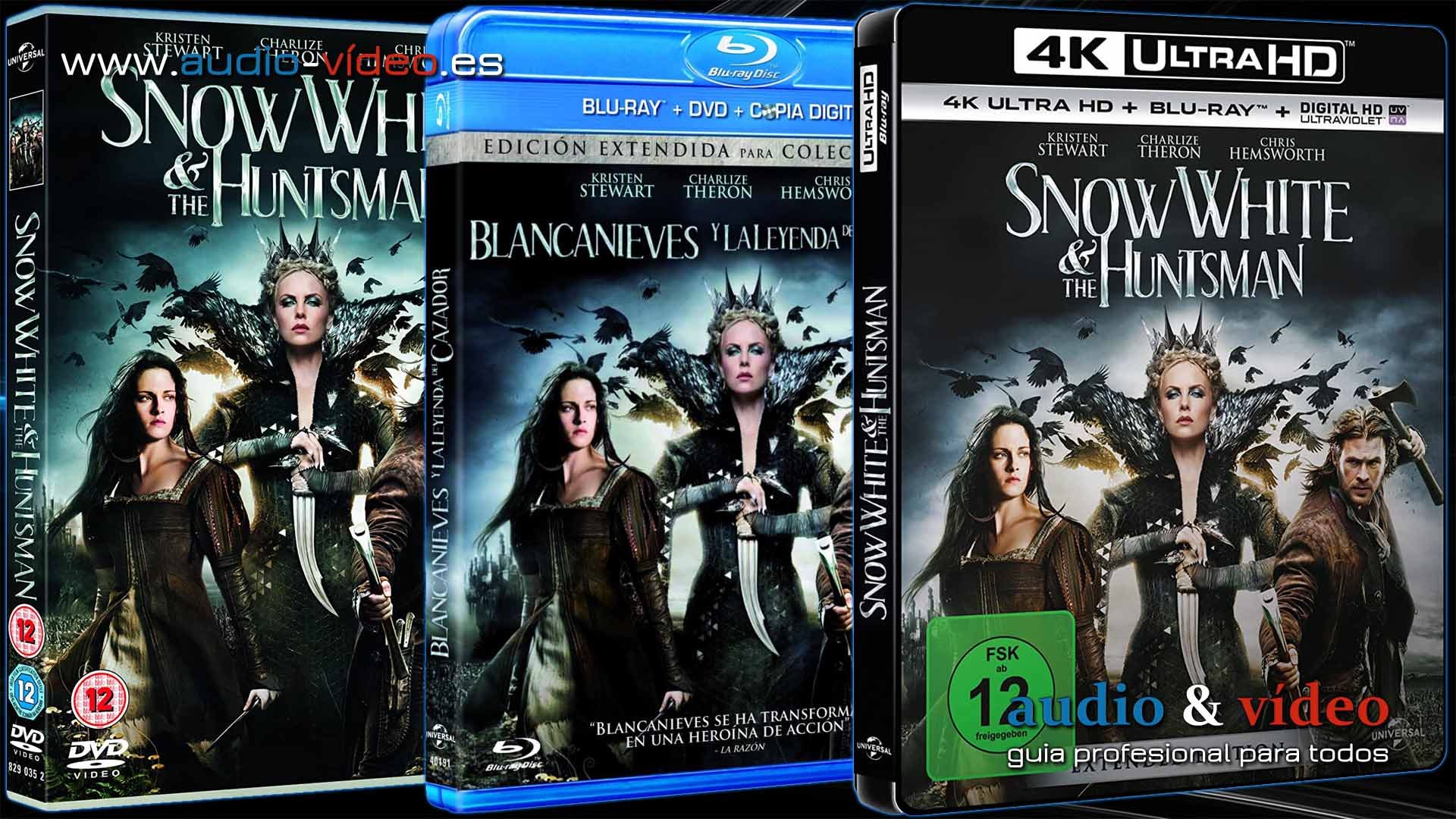 Blancanieves Y El Cazador – 4K, UHD, BluRay, DVD