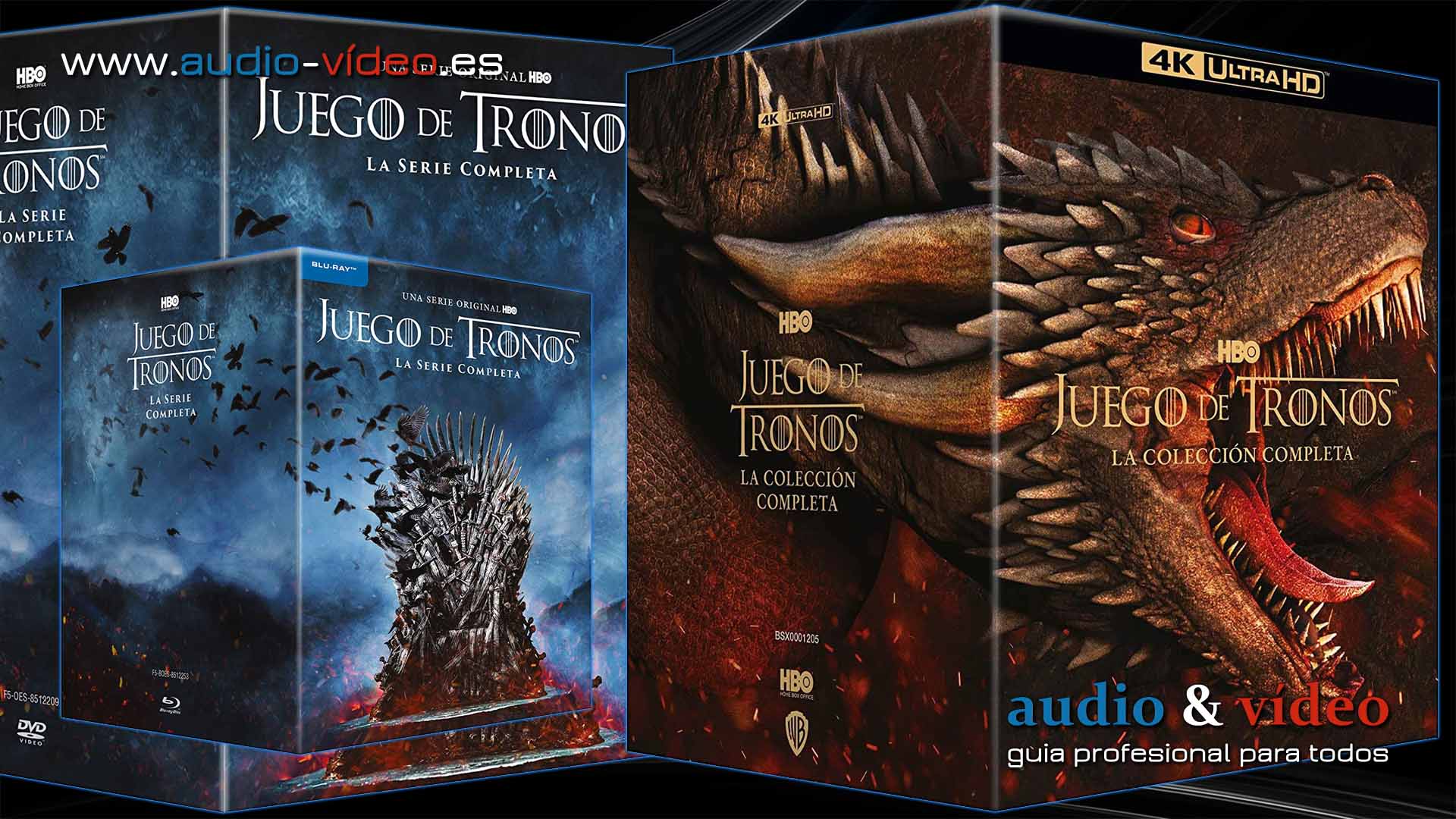 entidad imagen Remolque ▶️ Juego De Tronos Temporada 1-8 Colección Completa - 4K UHD, BluRay, DVD +  soundtrack ▶️ Home Cinema ▶️