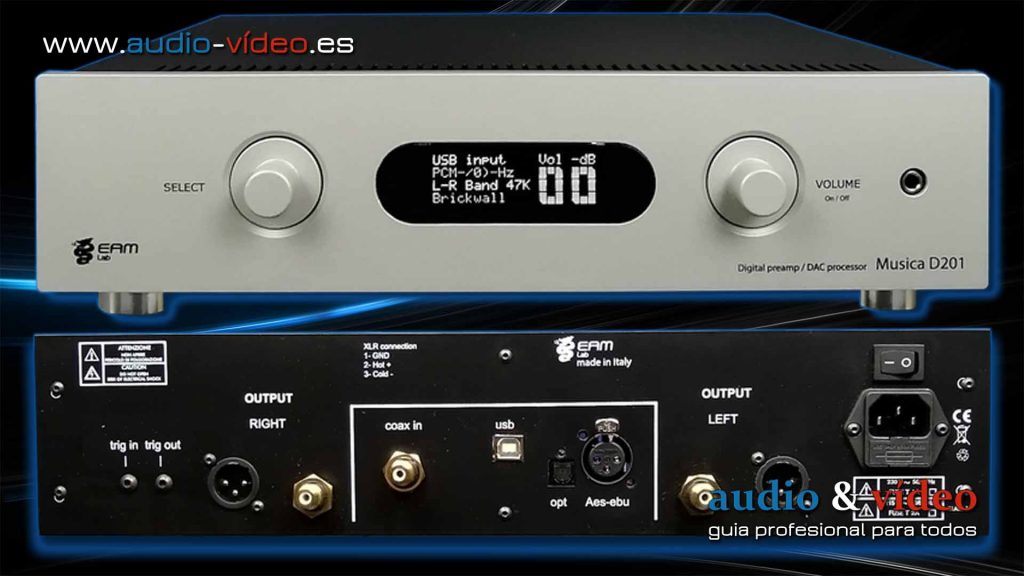 Preamplificador Musica D201 - frente, conectores