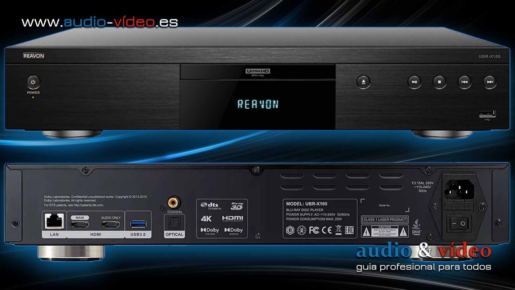 Reproductor 4K UHD, BluRay Reavon UBR-X100