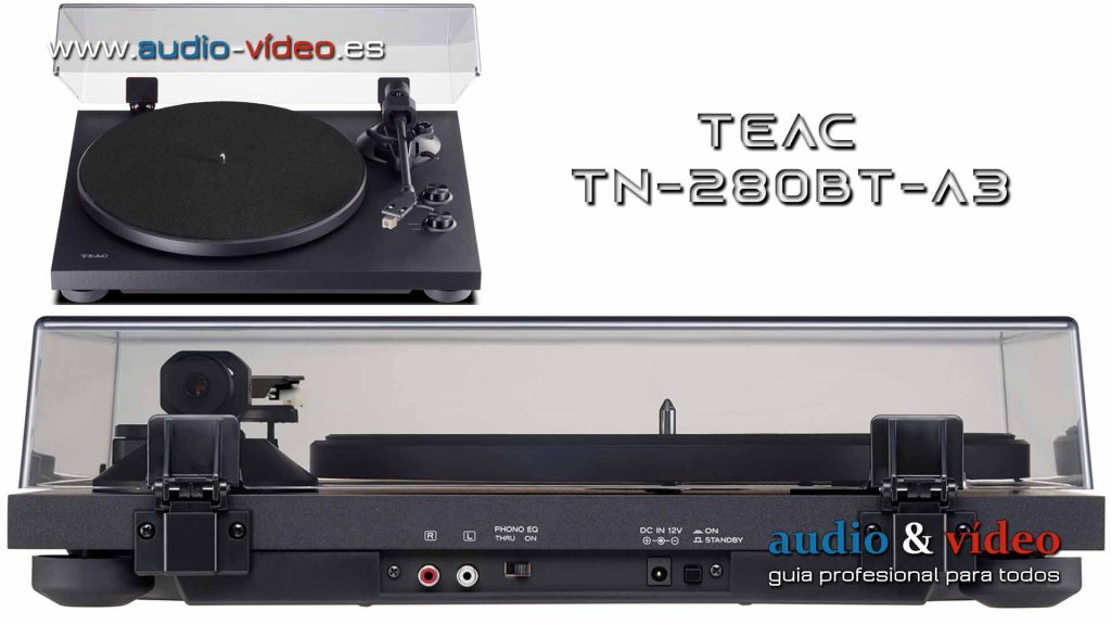 Tocadiscos TEAC TN-280BT - frente- conectores