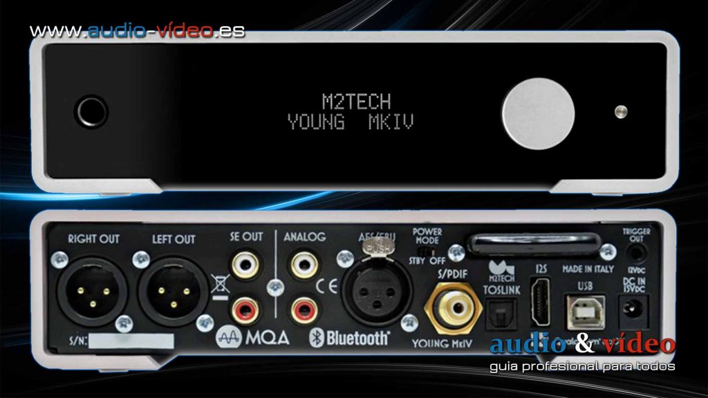 Streamer / amplificador M2Tech - Young MKIV - frente y conectores