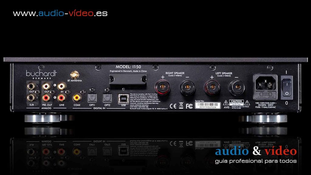 Amplificador Integrado - Buchardt Audio I150 - conectores