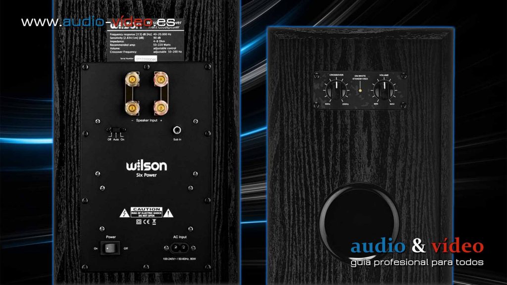 Altavoces con subwoofer activo - Wilson Six Power, reguladores