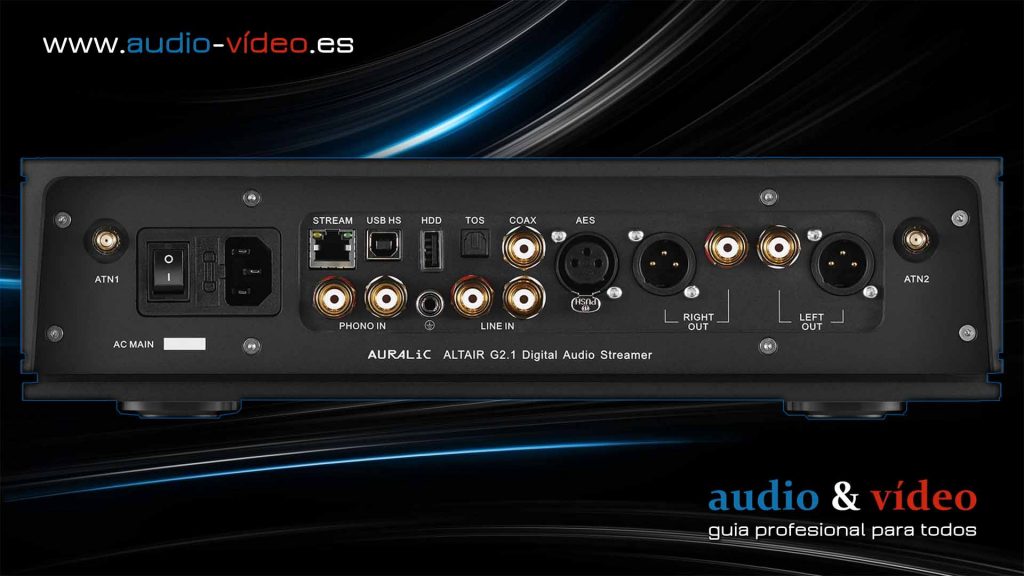 Auralic Altair G2.1 - Digital Audio Streamer - conectores, parte trasera
