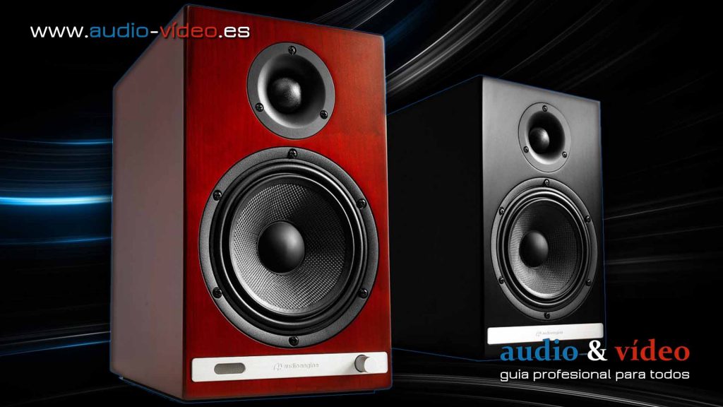 Audioengine HD6 - altavoces bluetooth - banco de pruebas - frente - rojo y negro