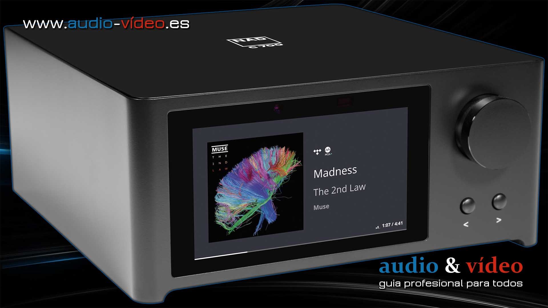 NAD C700 – Streamer, Amplificador con BluOS y Bluetooth HD aptX