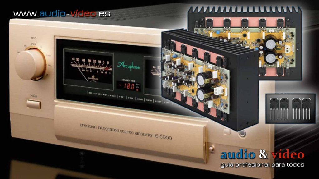 Accuphase E-5000: Amplificador Integrado con 5 transistores por canal - bloque transistores