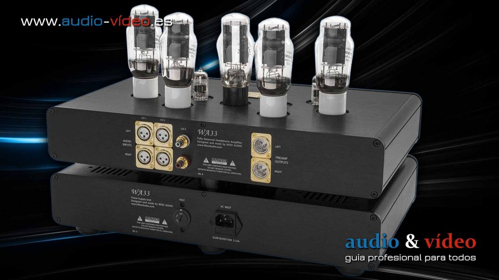 Woo Audio WA33 - amplificador de auriculares - Elite Edition - panel trasero, conectores