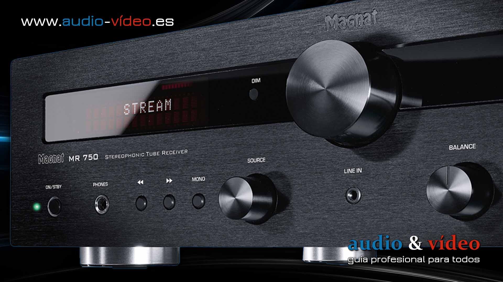 Magnat MR 750: receptor con bluetooth aptX, HDMI y un tubo en la etapa previa