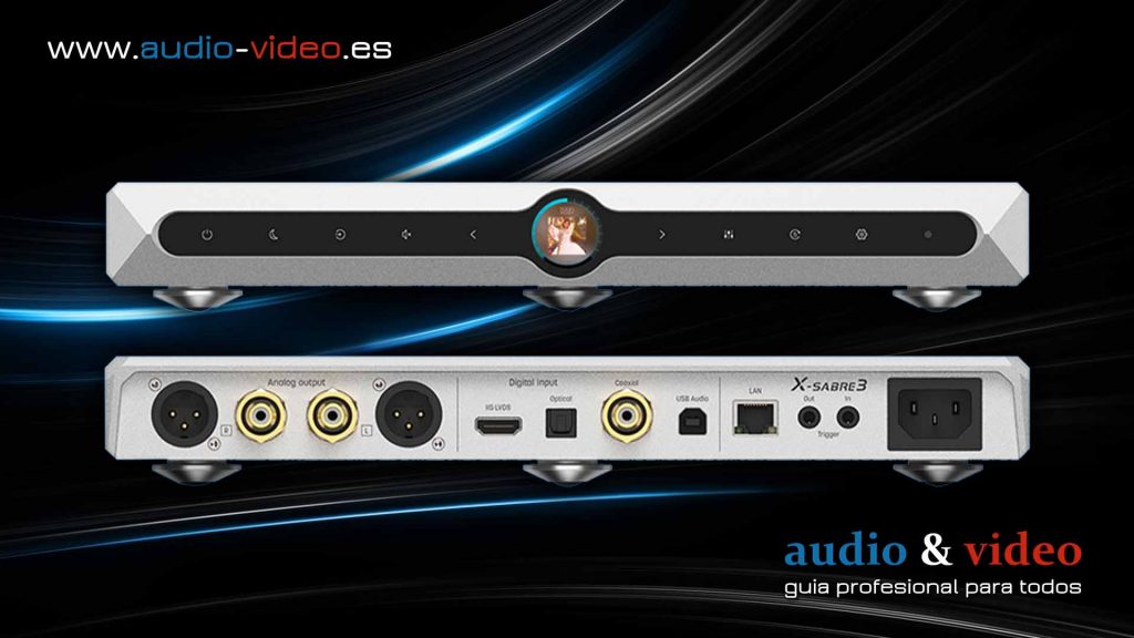 Matrix Audio X-SABRE 3 - DAC / Streamer - frente, panel trasero, conectores