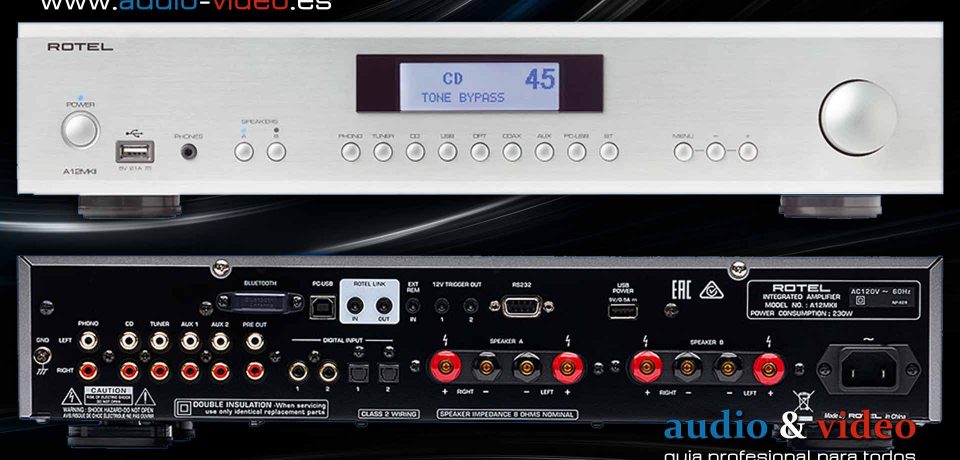 Rotel A12MKII – Amplificador estéreo con Bluetooth