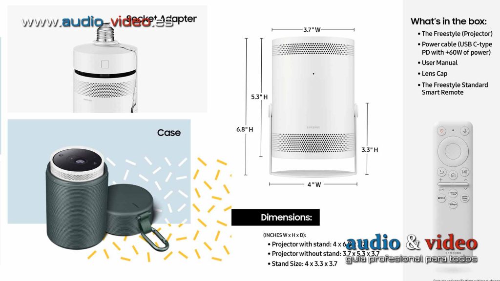 Samsung - The Freestyle - proyector inteligente FullHD - detalles