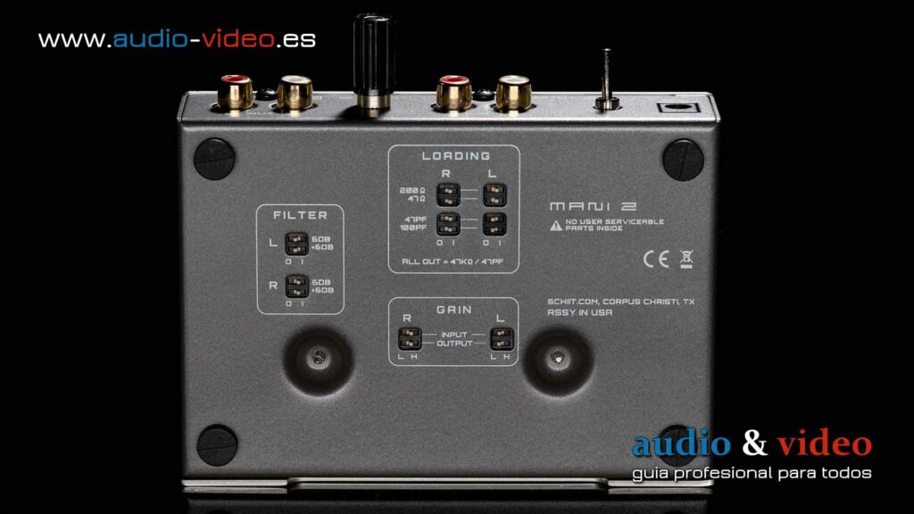 Schiit Audio - Great Mani Two - preamplificador phono - panel trasero