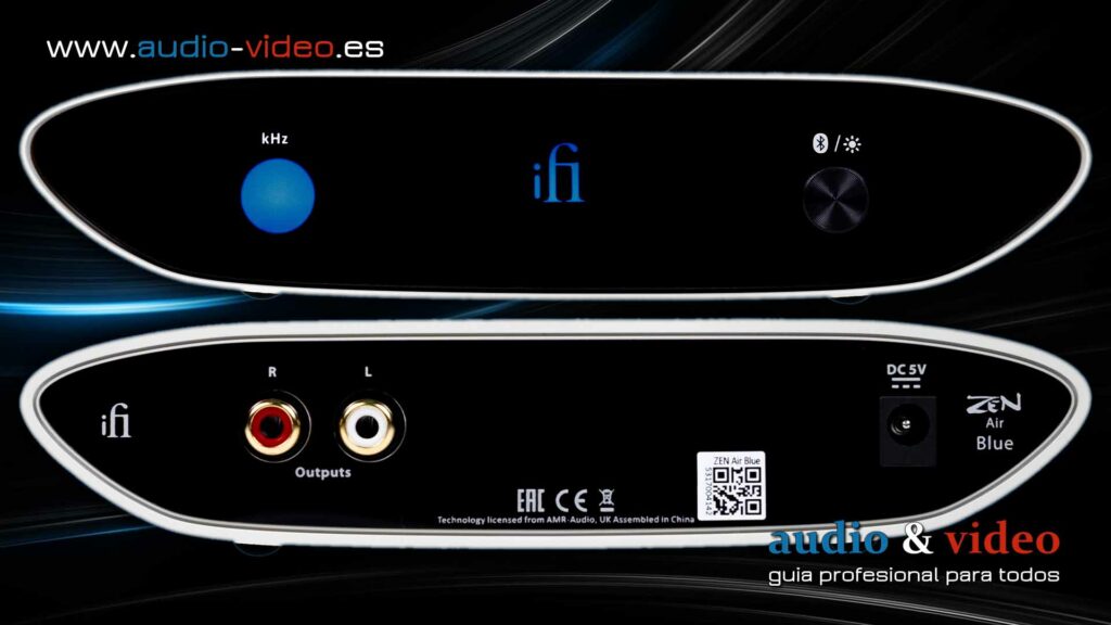 iFi - ZEN Air Azul - DAC Bluetooth - frente, conectores