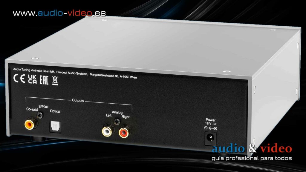 Pro-Ject - CD Box DS3 reproductor de CD de alta fidelidad - laterales - panel trasero