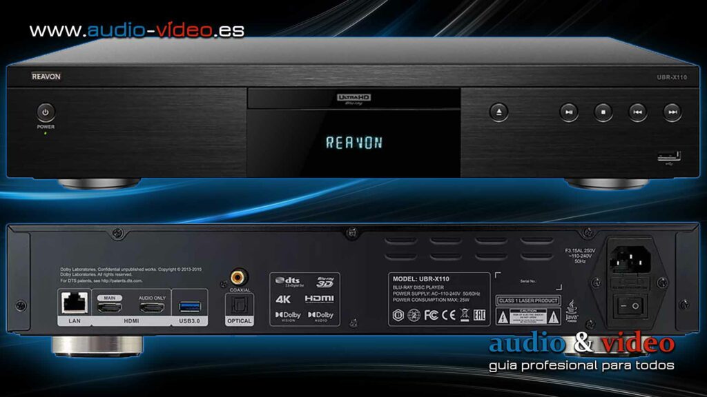 Reavon - UBR-X110 nuevo reproductor 4K Blu-Ray con Dolby Vision y DSD/SACD