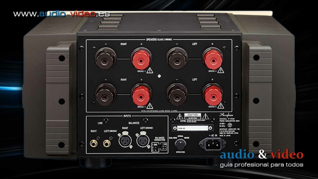 Accuphase P-7500 - amplificador en Clase A/B - panel trasero