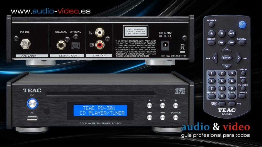 Teac PD-301-X - reproductor CD, USB y con radio FM - dispositivo con mando a distancia