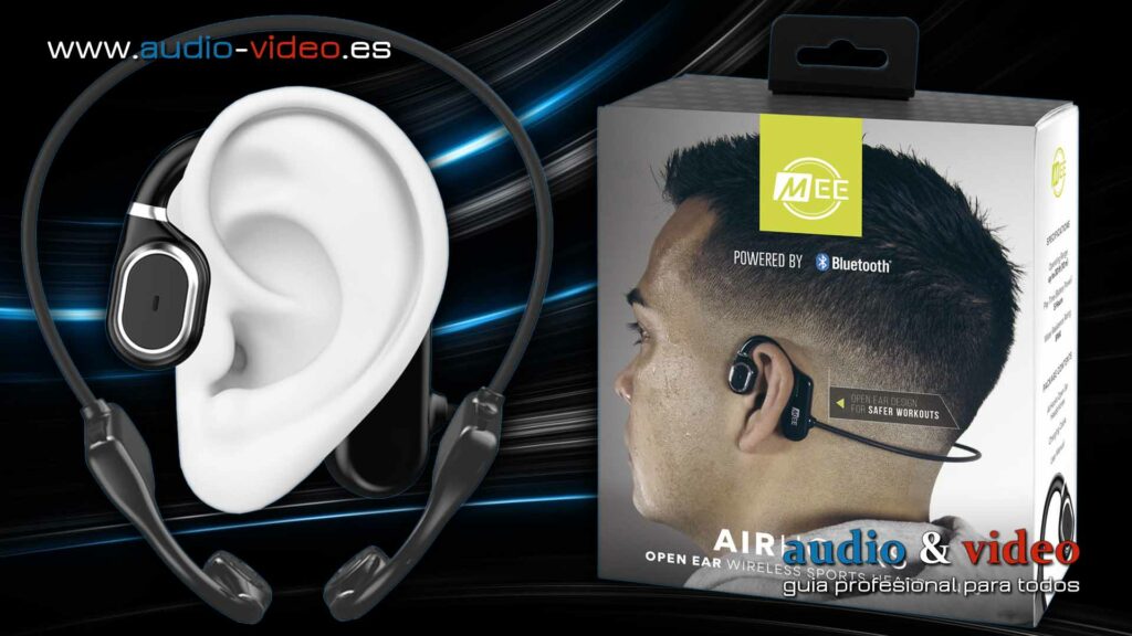 MEE audio - AirHooks Open Ear: Auriculares deportivos inalámbricos - dispositivo