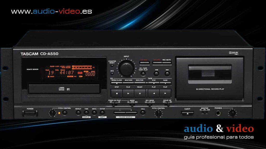 Tascam CD-A550 - grabador de casetes + reproductor de CD + grabador de memoria - dispositivo