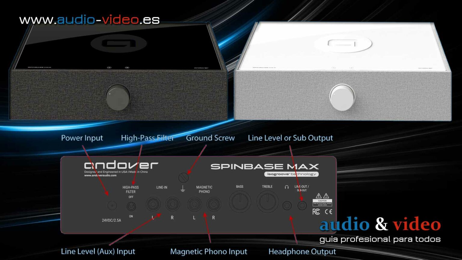 Andover Audio - SpinBase MAX - altavoces activos para tocadiscos