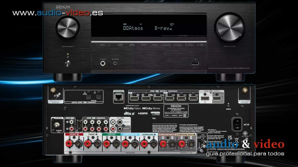 Denon AVC-X2800H DAB- frente - panel trasero