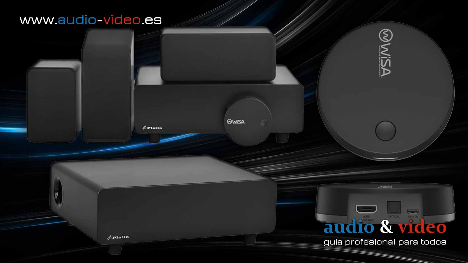 Platin Audio - Monaco 5.1.2 - altavoces inalámbricos con Dolby Atmos y certificación WiSA
